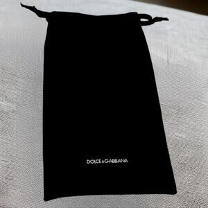 Dolce & Gabbana Authentic Black Microfiber Drawstring Bag